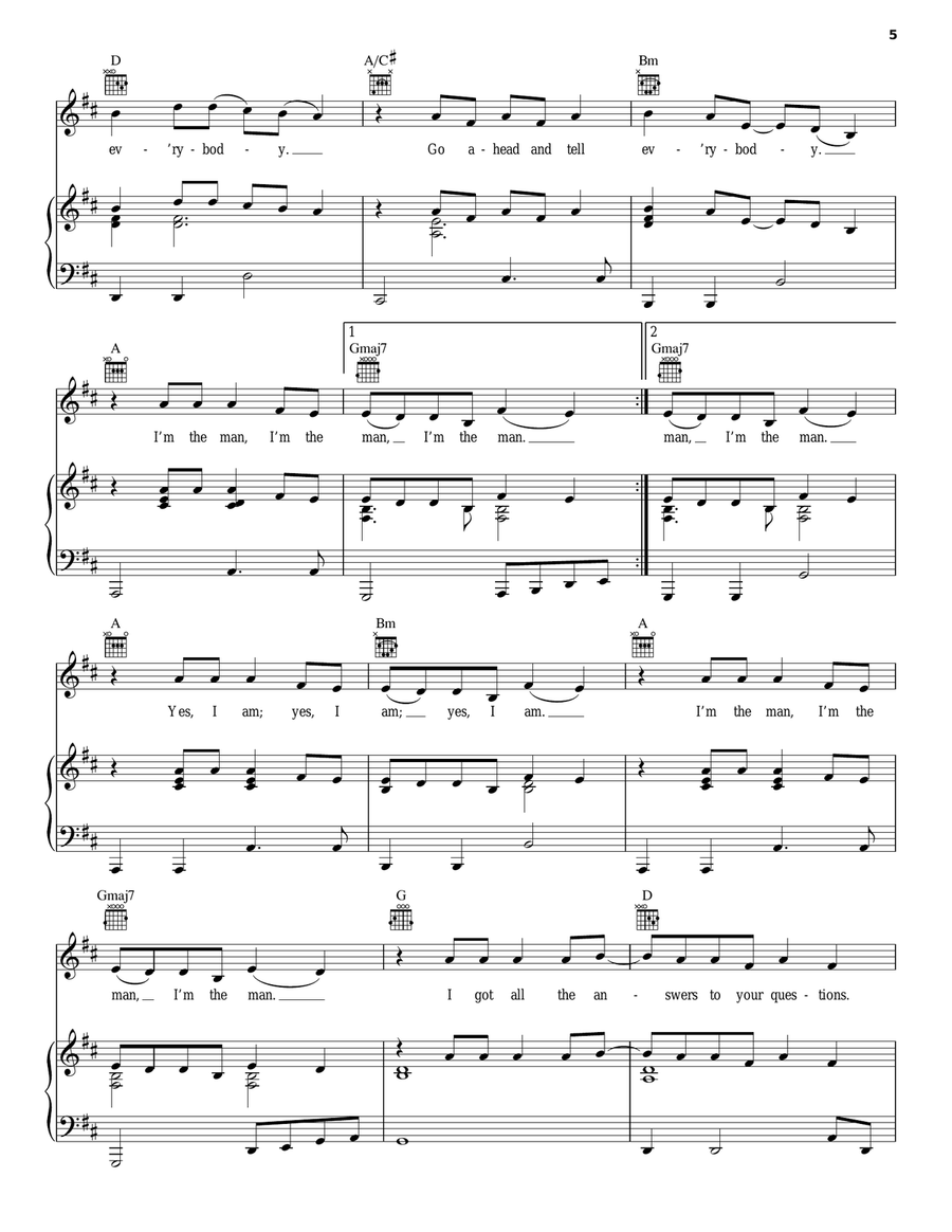 The Man The Man Acoustic Guitar scores gallery preview page 5