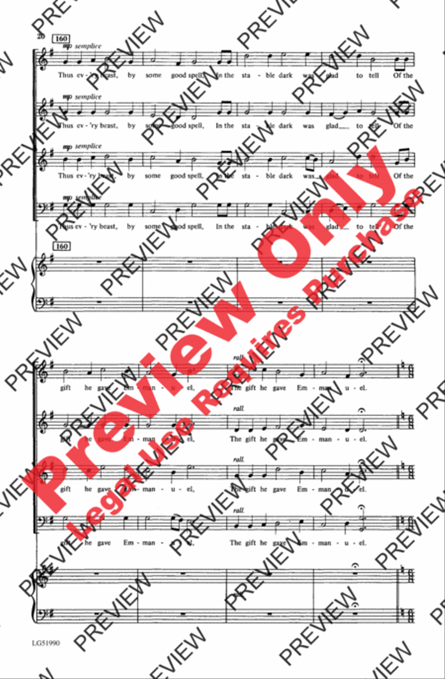 Carol Cantata Carol Cantata 4-Part scores gallery preview page 20