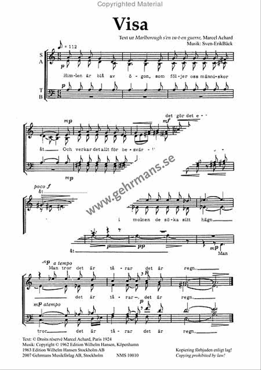 Visa Visa 4-Part scores gallery preview page 2