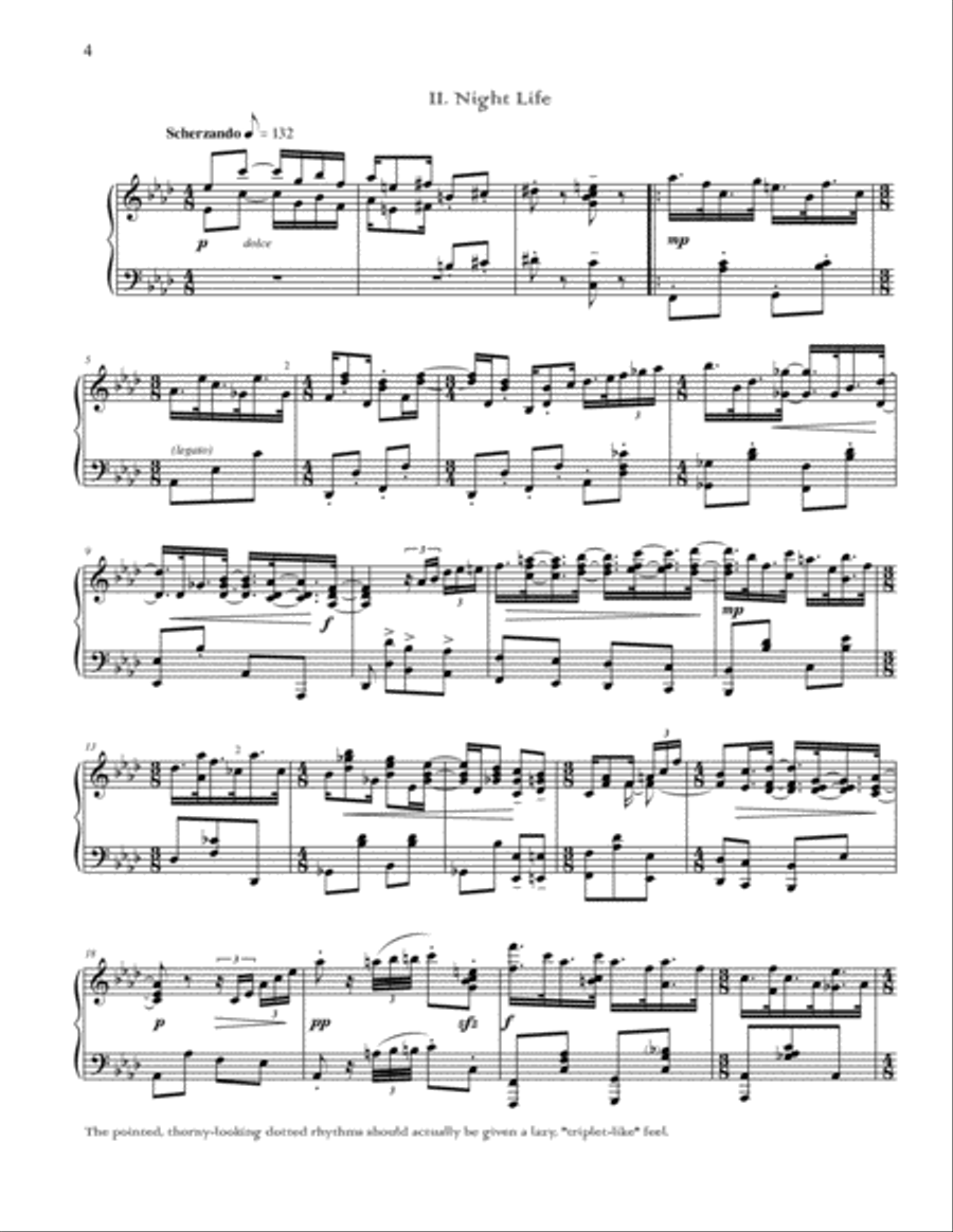 Nocturnes: Six Night Pieces for Piano Piano Solo scores gallery preview page 4