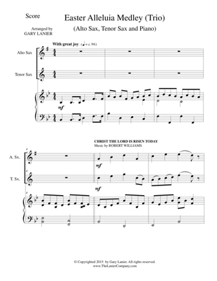 EASTER ALLELUIA MEDLEY (Trio – Alto Sax, Tenor Sax/Piano) Score and Parts