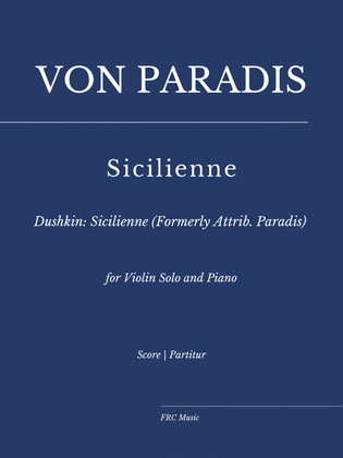Book cover for Dushkin - Von Paradis: Sicilienne (as played by Ivry Gitlis & Khatia Buniatishvili)