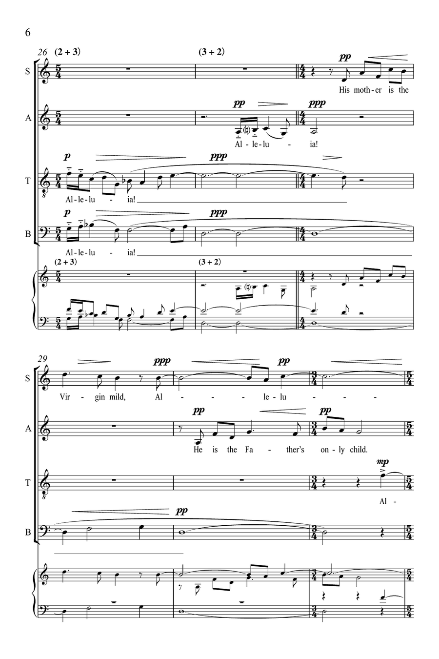 A Boy Is Born in Bethlehem 4-Part scores gallery preview page 5