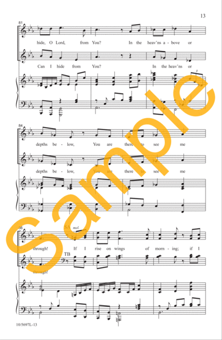 Lord, You've Searched Me and You Know Me 4-Part scores gallery preview page 11