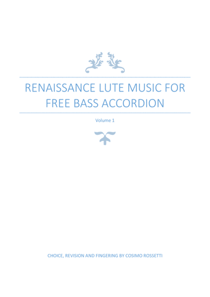 RENAISSANCE LUTE MUSIC FOR FREE BASS ACCORDION Lute - Digital Sheet Music