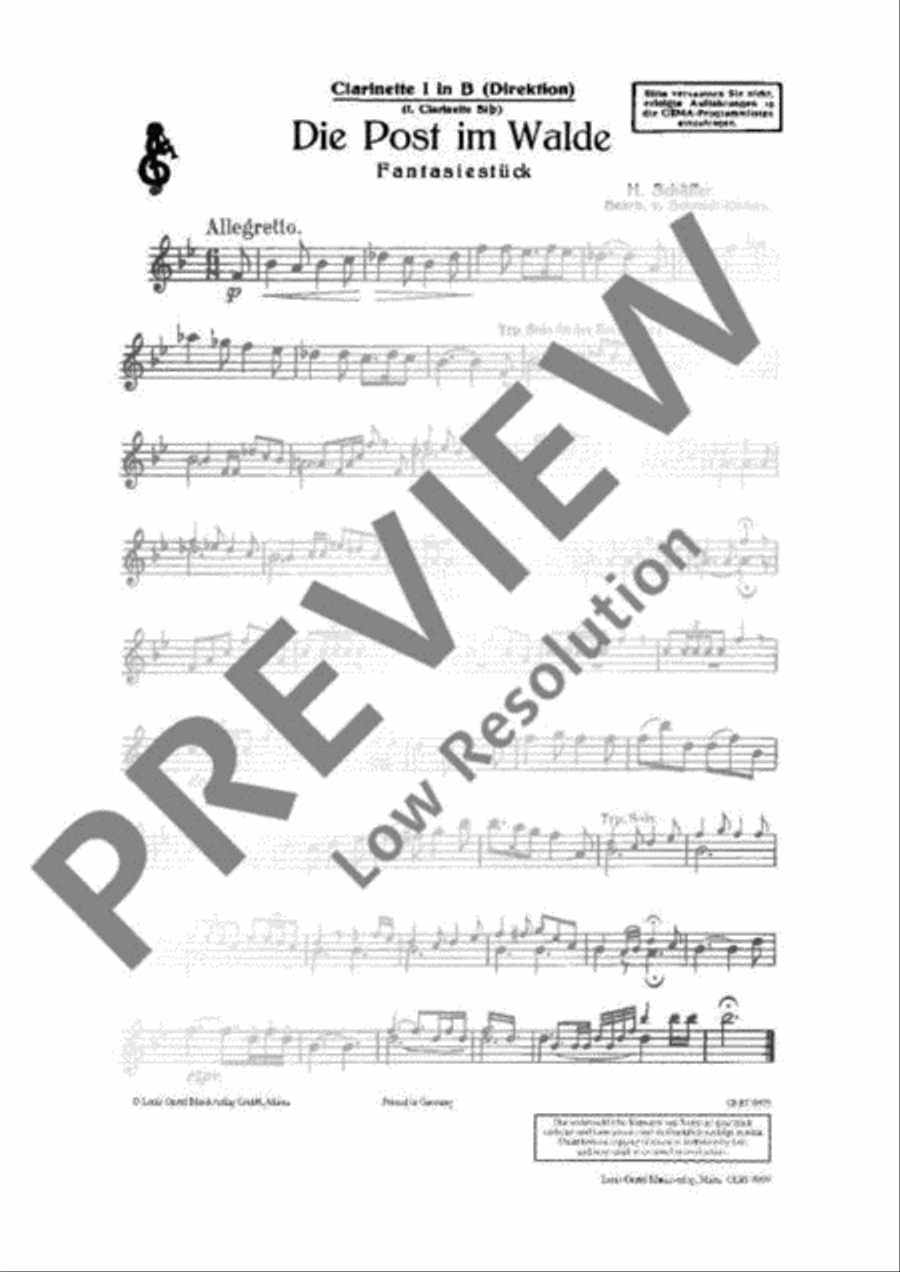 Die Post im Walde Die Post im Walde Concert Band scores gallery preview page 11