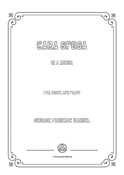 Handel-Cara sposa in a minor，for voice and piano image number null