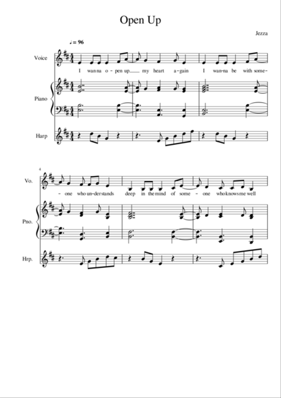 Open Up Small Ensemble - Digital Sheet Music