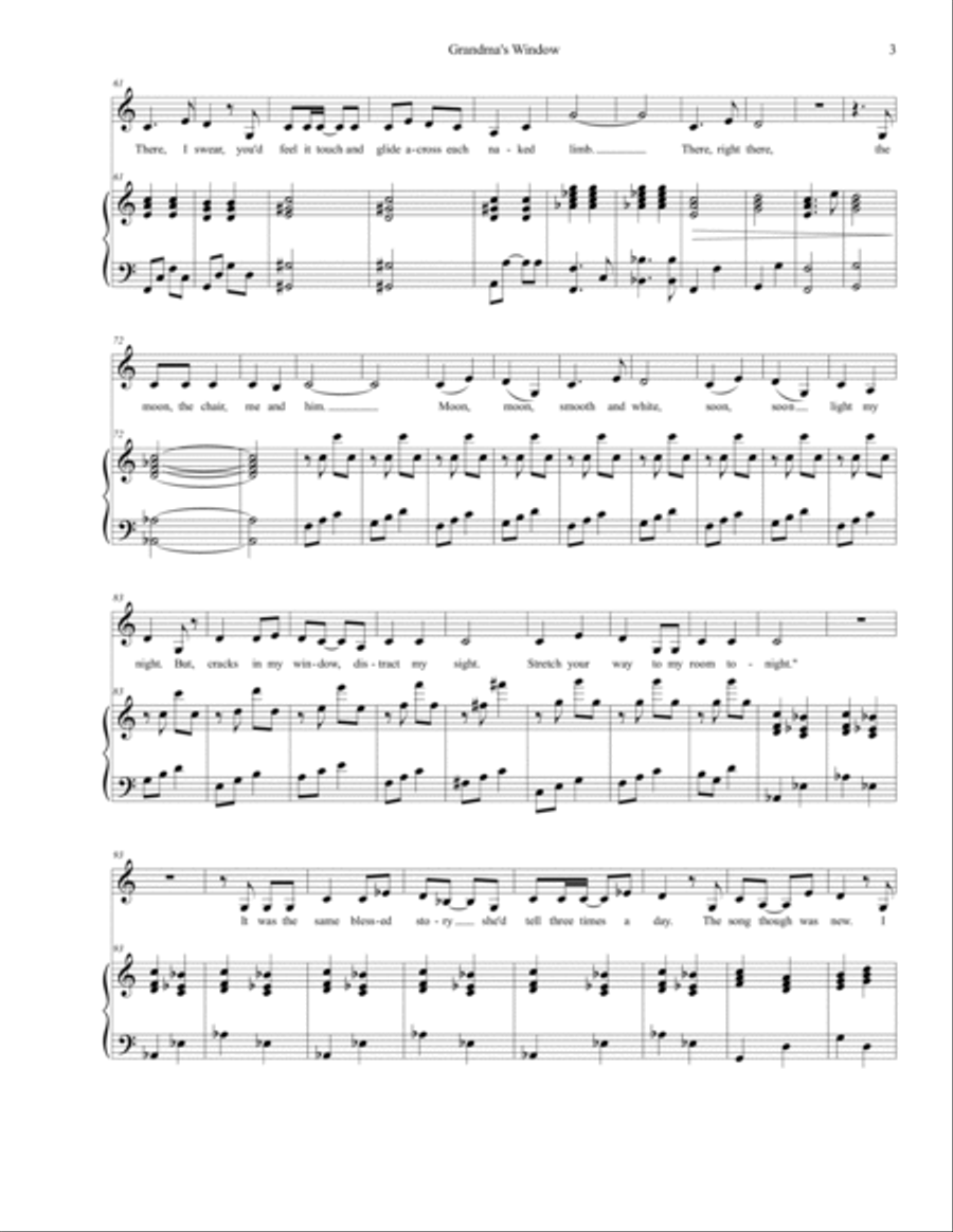 Grandma's Window Voice scores gallery preview page 3
