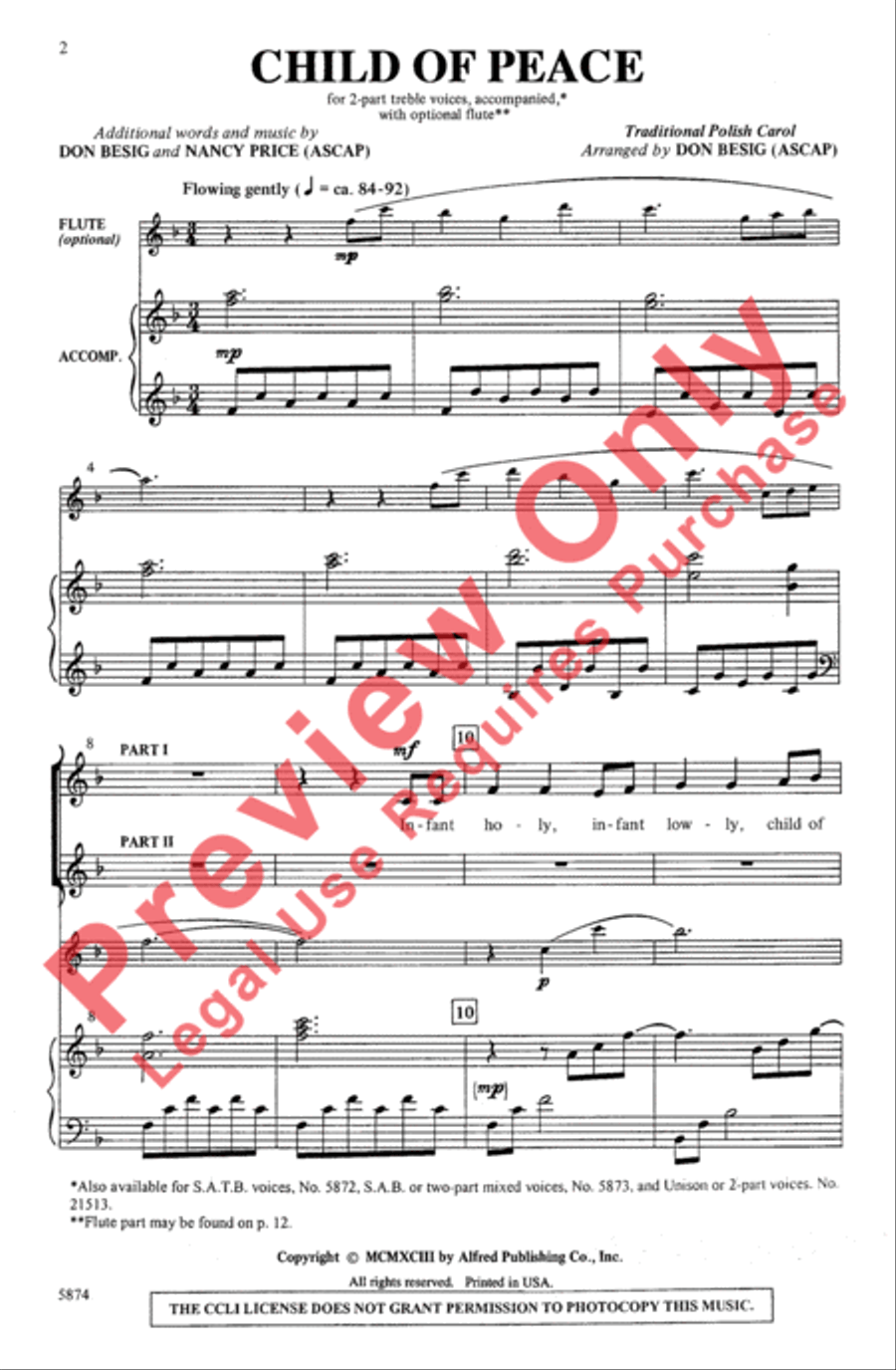 Child of Peace Child of Peace 2-Part scores gallery preview page 2