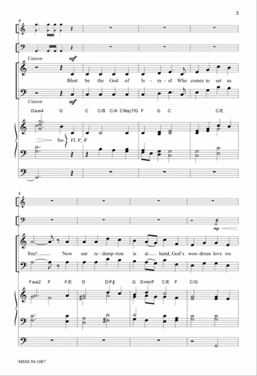 Canticle of Zechariah Canticle of Zechariah 4-Part scores gallery preview page 2
