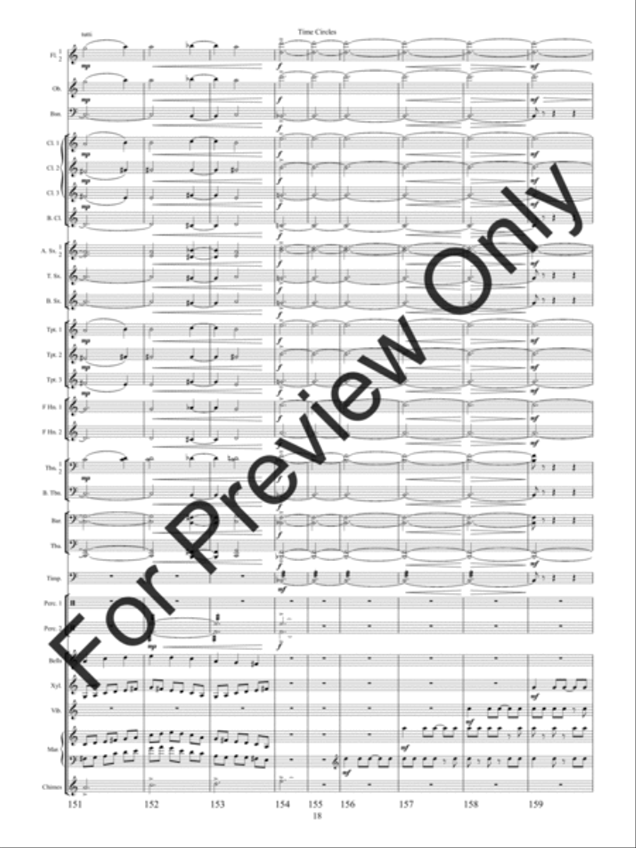 Time Circles (Score) Concert Band scores gallery preview page 21