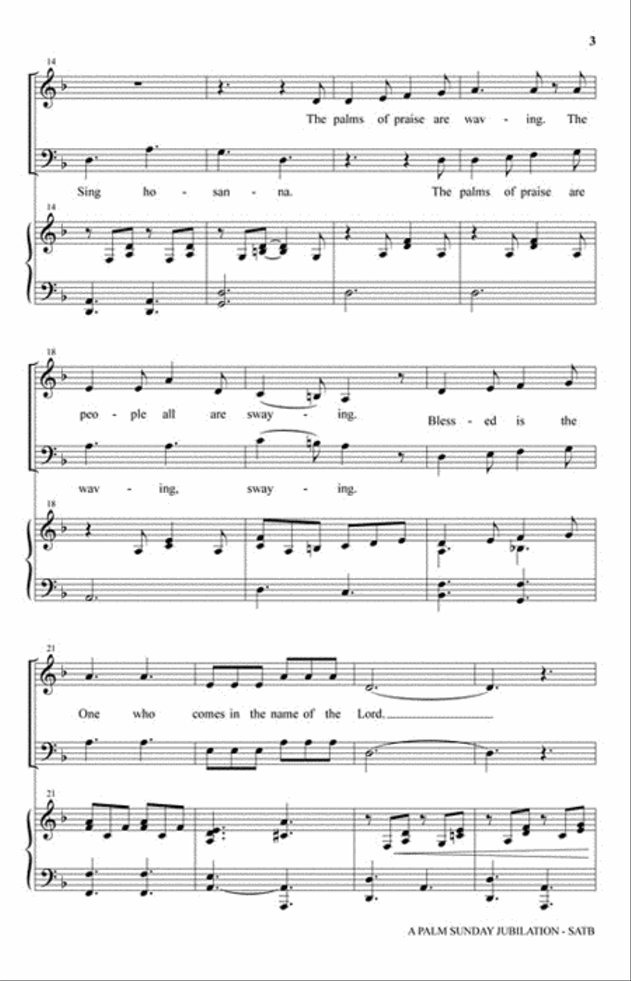 A Palm Sunday Jubilation 4-Part scores gallery preview page 3