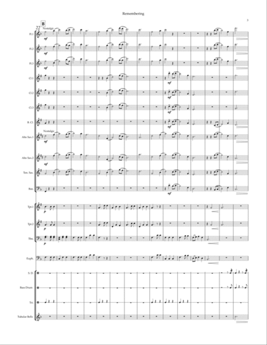 Remembering Concert Band scores gallery preview page 3