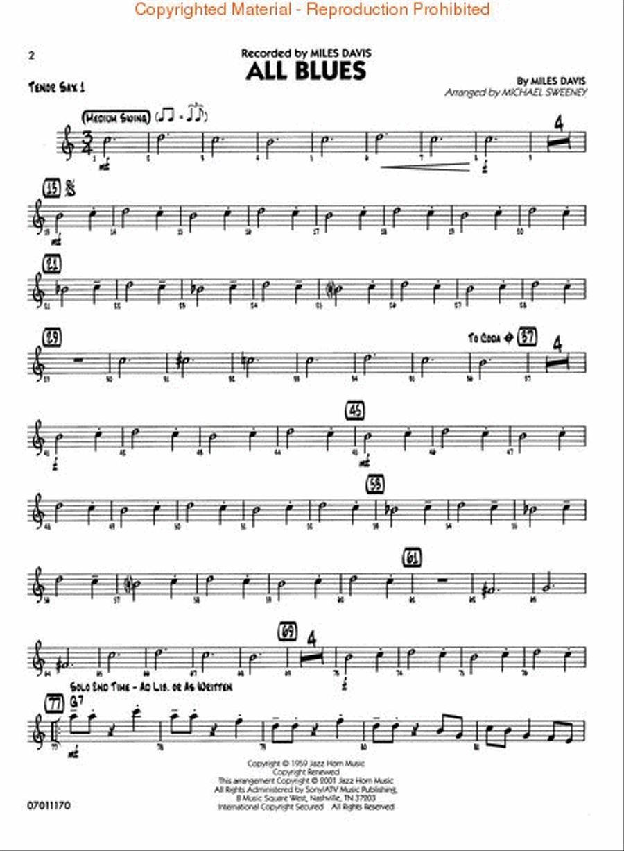 The Best of Easy Jazz – Tenor Sax 1 Jazz Ensemble scores gallery preview page 2