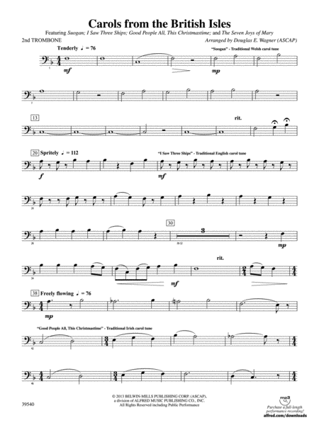 Carols from the British Isles: 2nd Trombone
