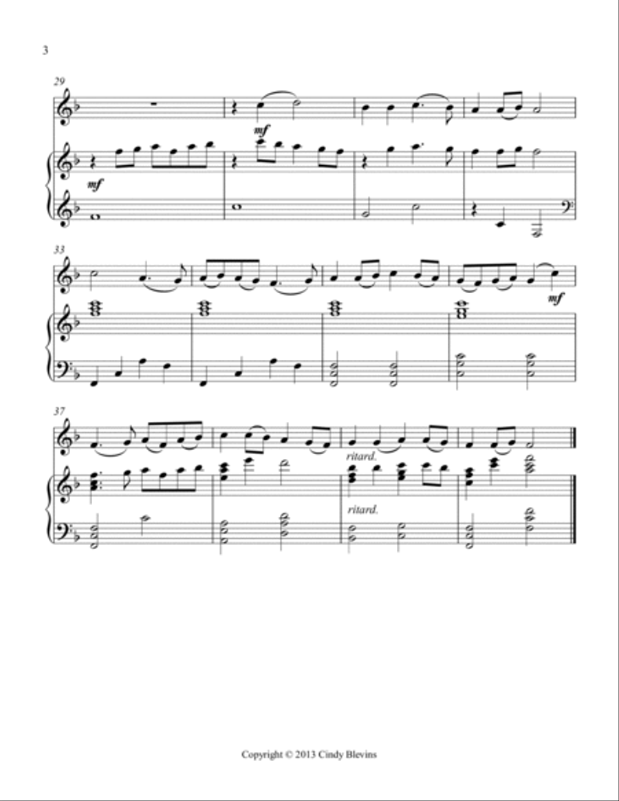Simple Gifts, for Harp and Violin String Duet scores gallery preview page 4