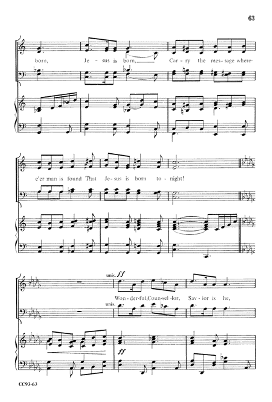 Jesus Is Born Jesus Is Born 4-Part scores gallery preview page 65