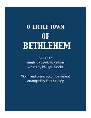 Book cover for O Little Town of Bethlehem - Violin & Piano Accompaniment