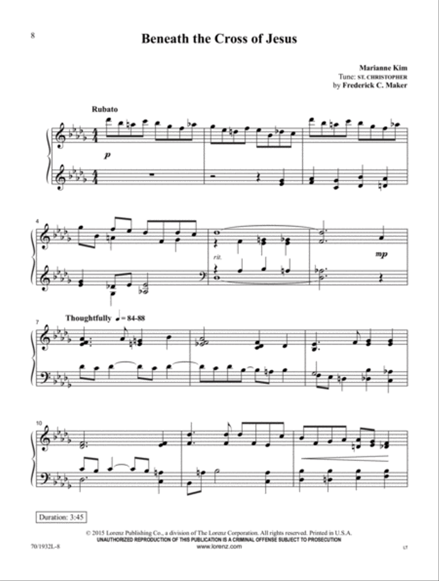 Jesus, Walk With Me Piano Solo scores gallery preview page 4