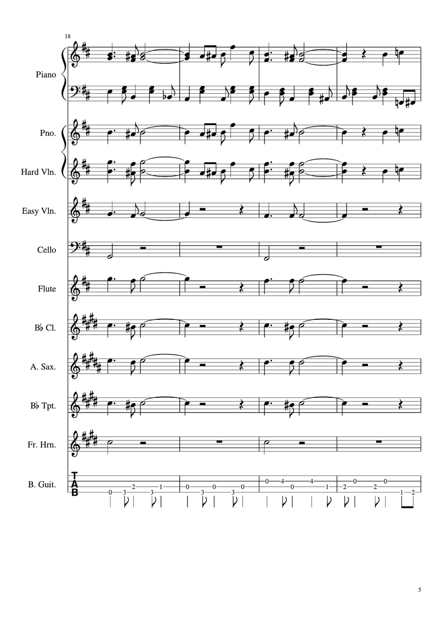 Mii Channel Theme (For School Orchestra) Large Ensemble scores gallery preview page 5