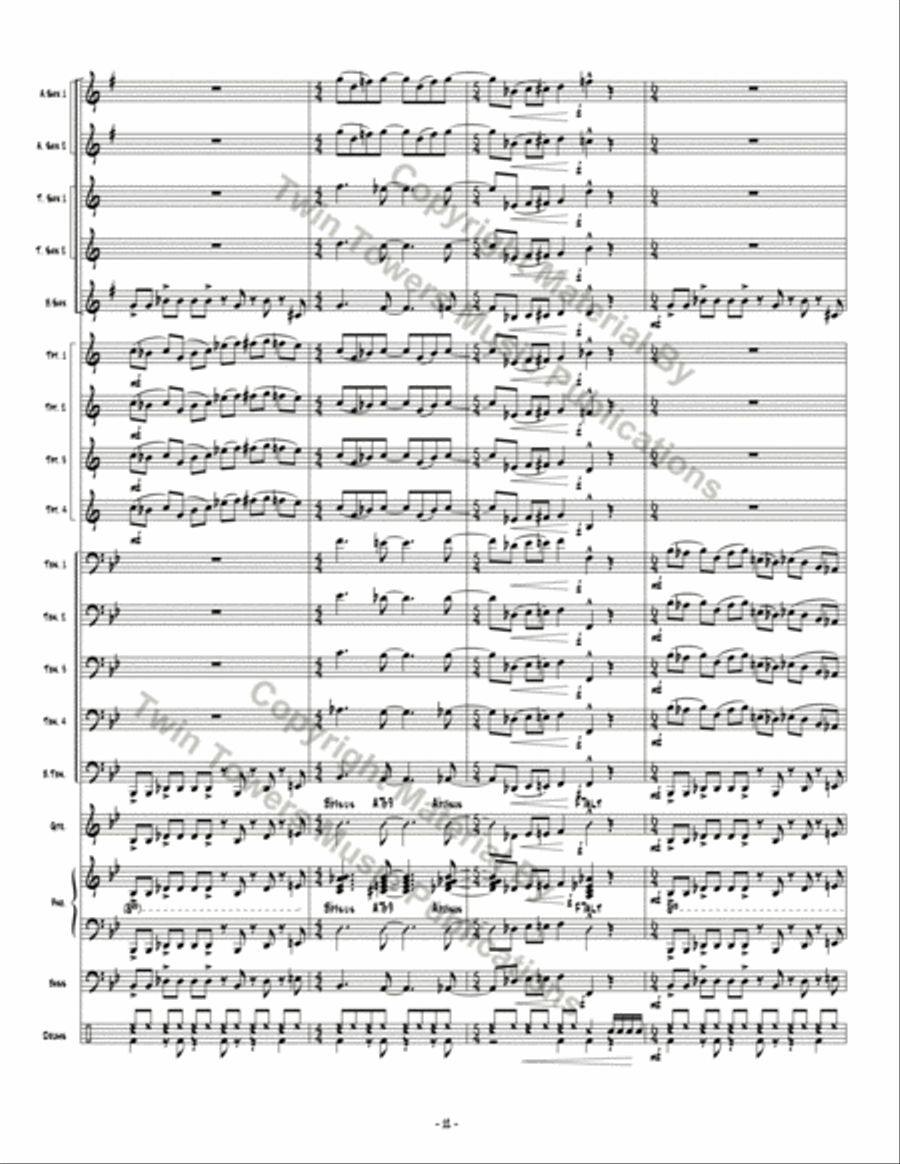 Rat in the Snack Room Jazz Ensemble scores gallery preview page 13