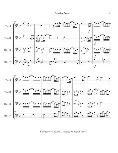 Amazing Grace / The Entertainer (Trombone Quartet) image number null