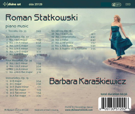 Roman Statkowski: Piano Music