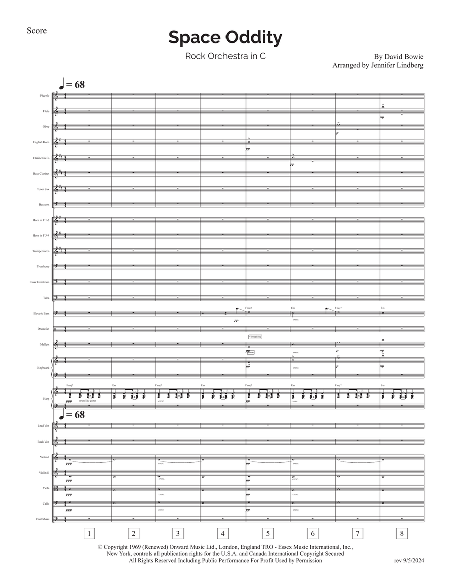 Space Oddity Full Orchestra scores gallery preview page 1
