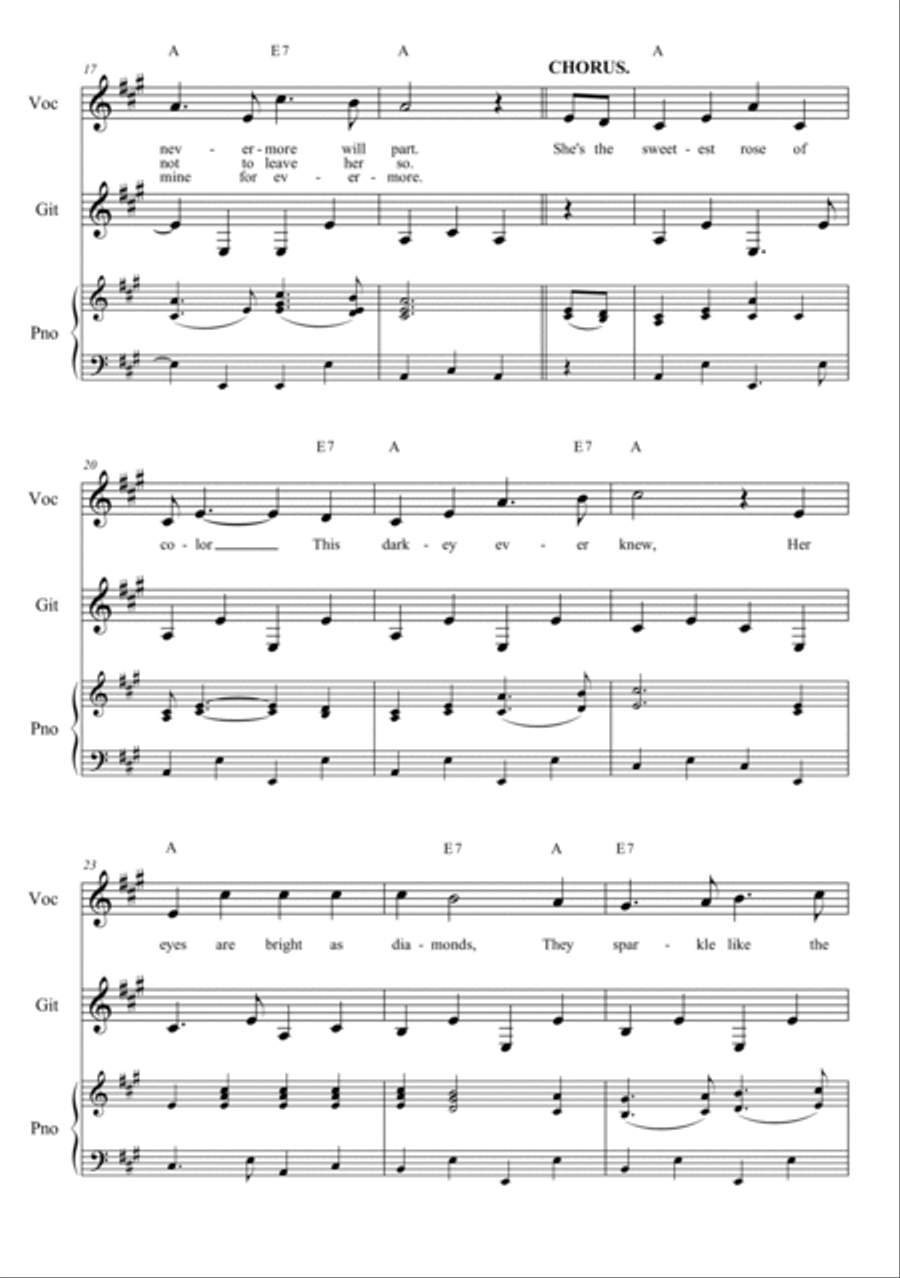 Yellow Rose of Texas Voice scores gallery preview page 3