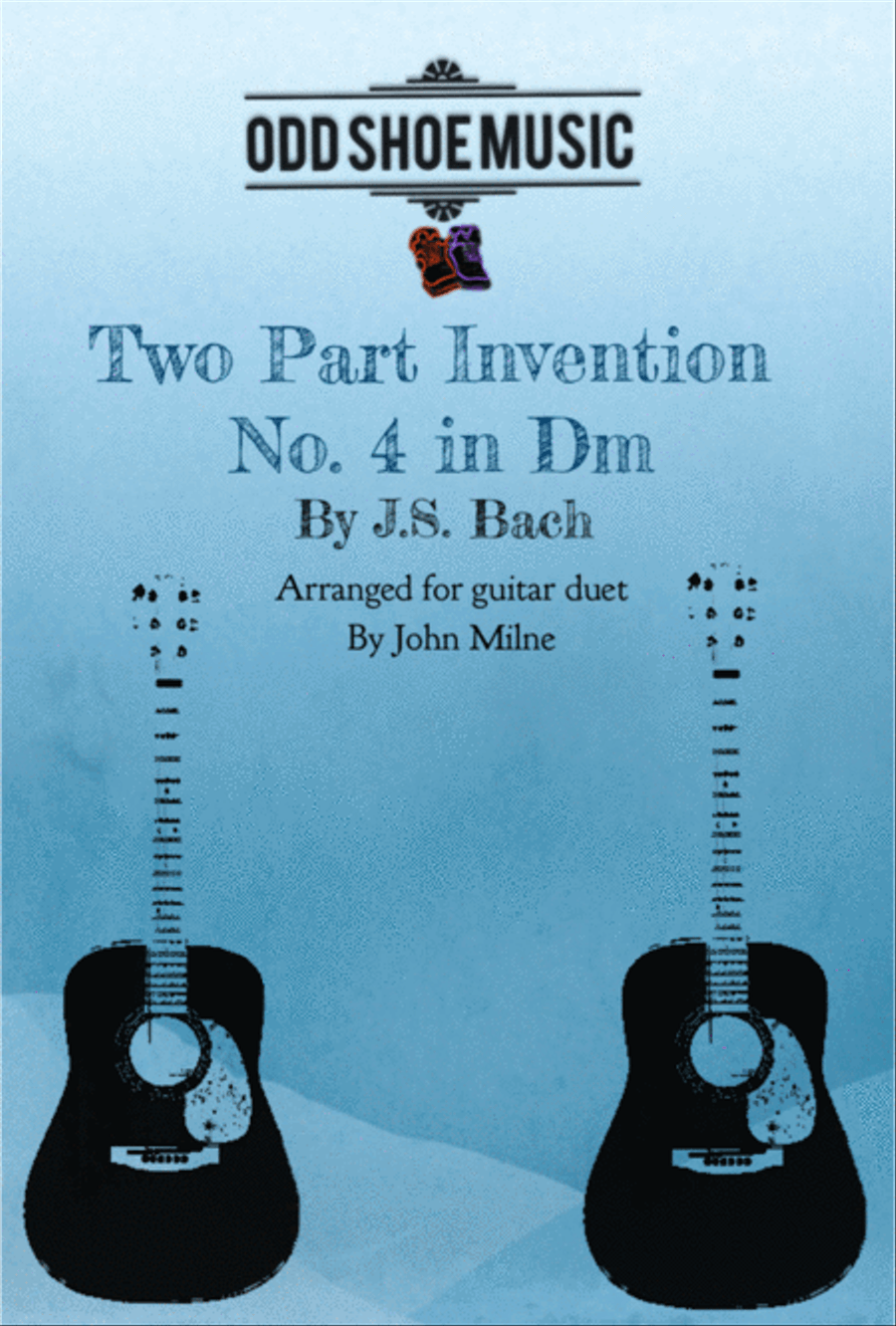 Bach 2 Part Invention No.4 for 2 guitars Classical Guitar scores gallery preview page 1