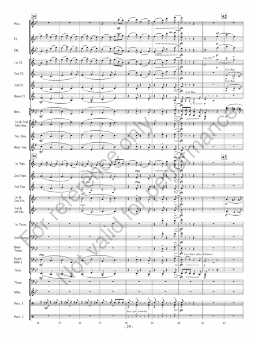 Yorkshire Folk Song Suite Concert Band scores gallery preview page 30