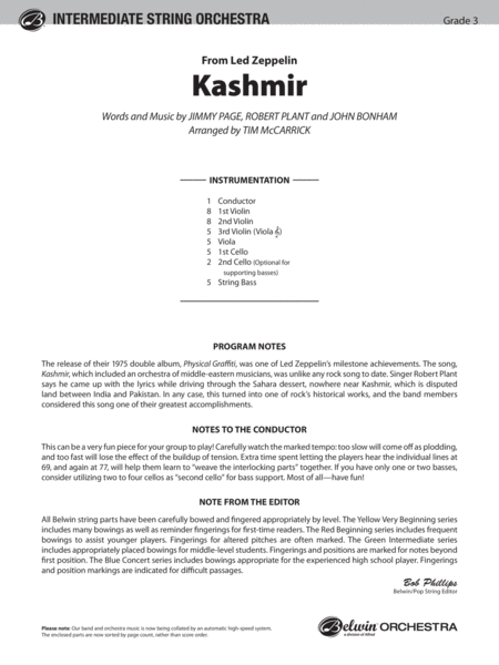 Kashmir: Score