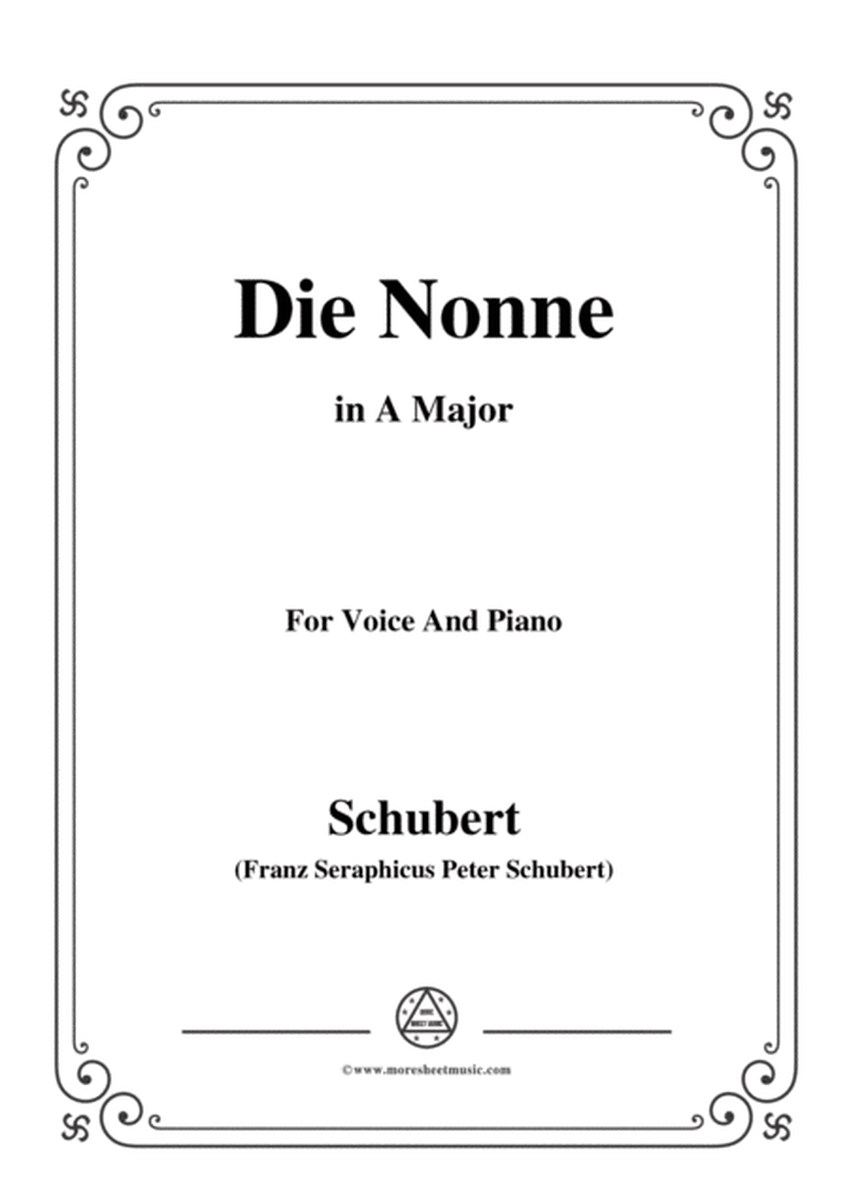 Schubert-Die Nonne,in A Major,D.208,for Voice and Piano image number null