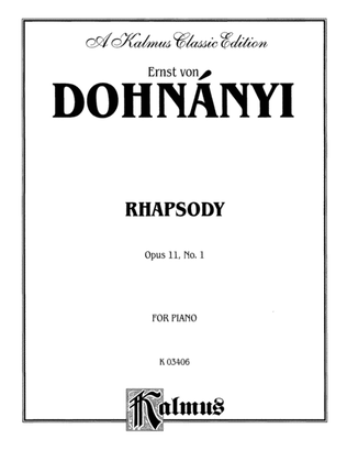 Book cover for Dohnányi: Rhapsody, Op. 11, No. 1
