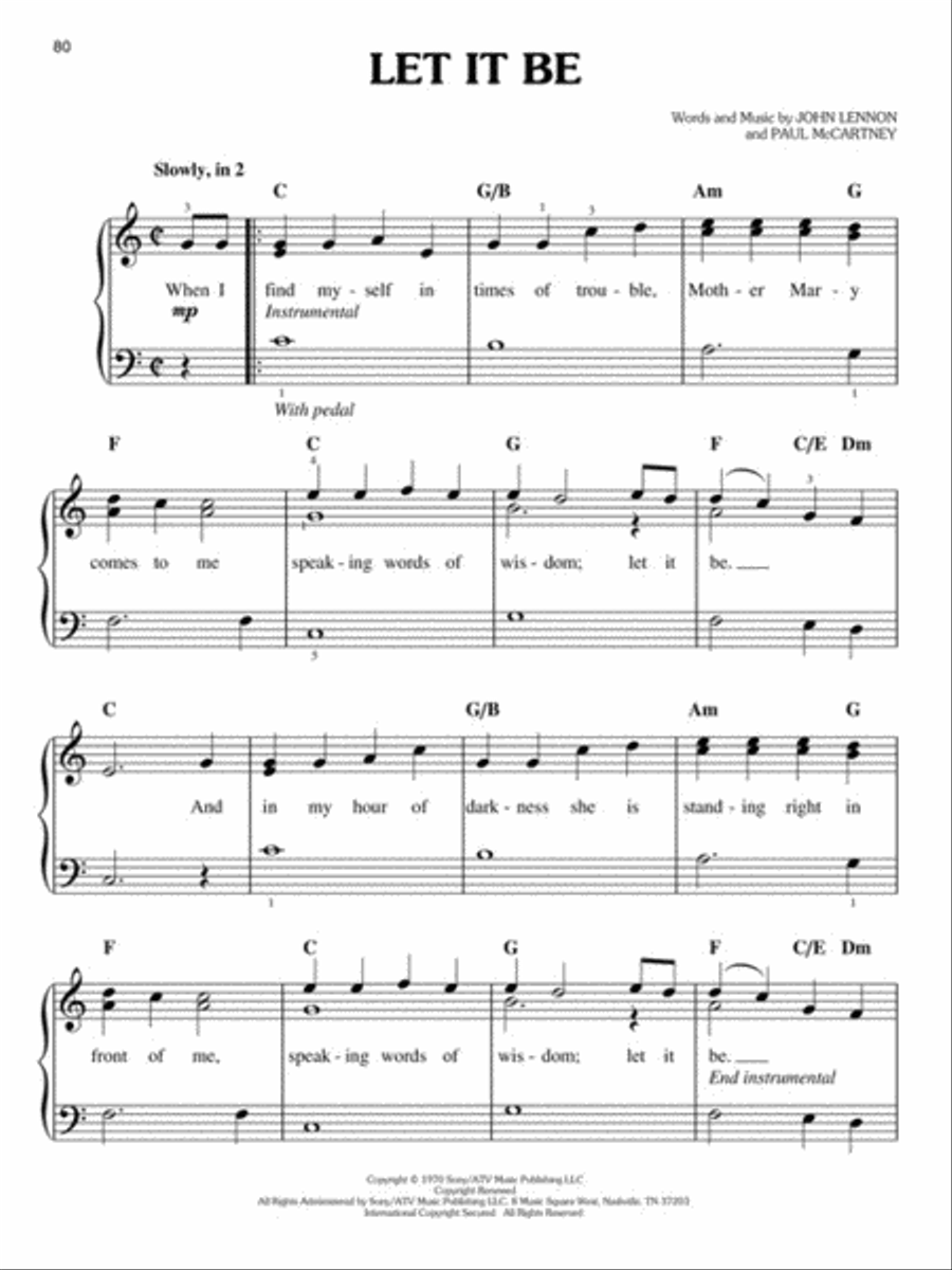 The Beatles – 1 The Beatles – 1 Easy Piano scores gallery preview page 8