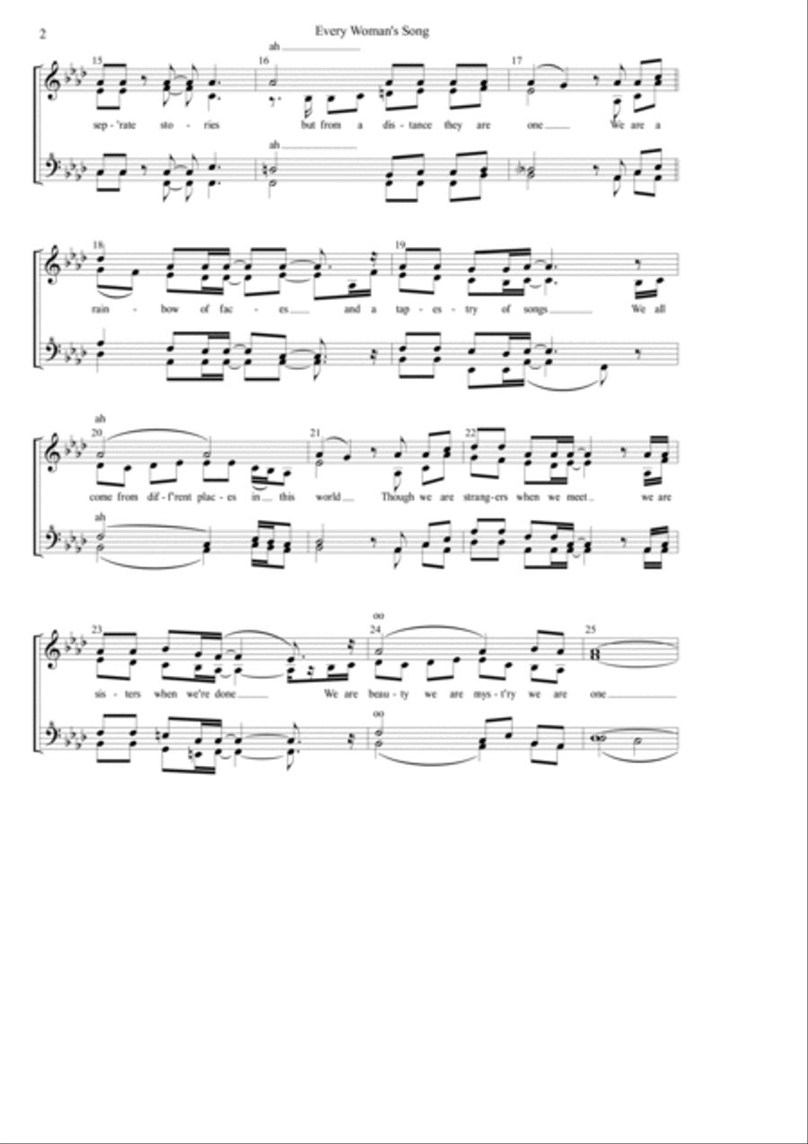 Every Woman's Song SSAA scores gallery preview page 2