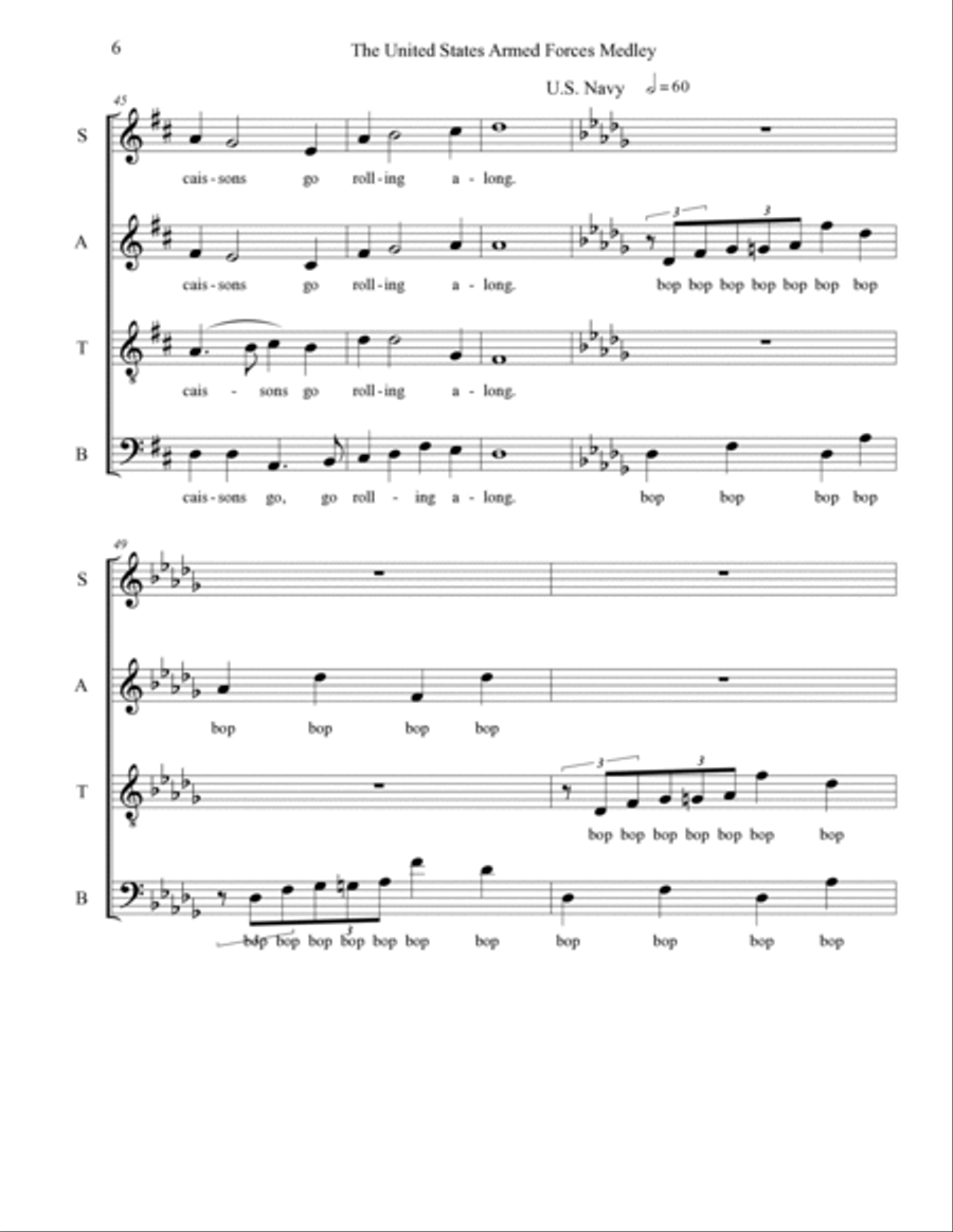 The United States Armed Forces Medley 4-Part scores gallery preview page 6