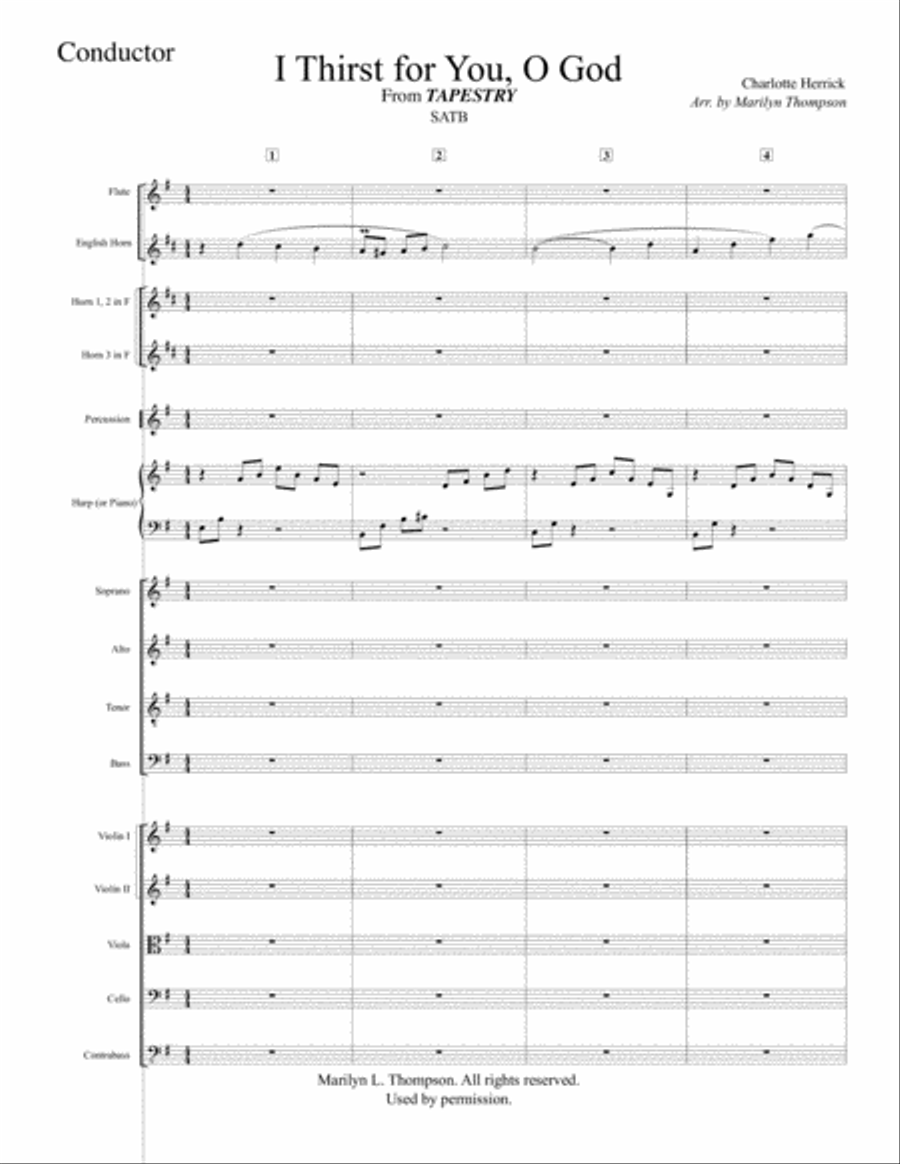 I Thirst for You, O God--Full Score Small Ensemble scores gallery preview page 2