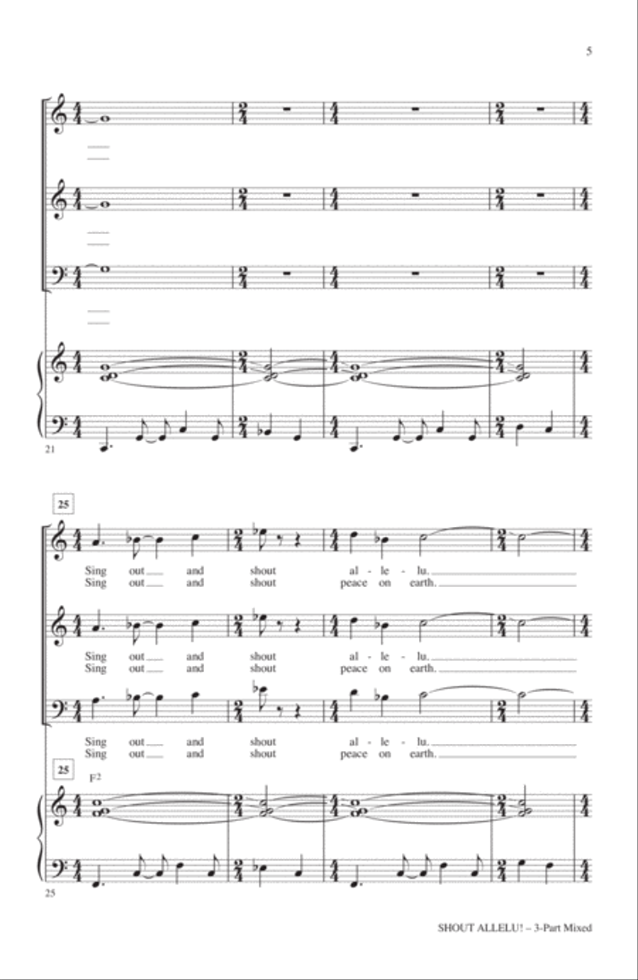 Shout Allelu! 3-Part scores gallery preview page 3