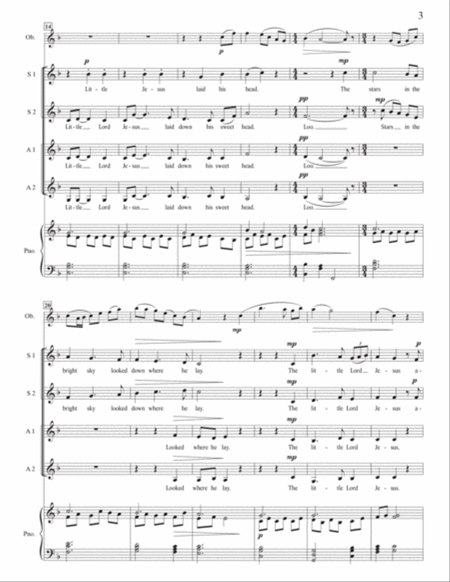 Away in a Manger SSAA scores gallery preview page 3