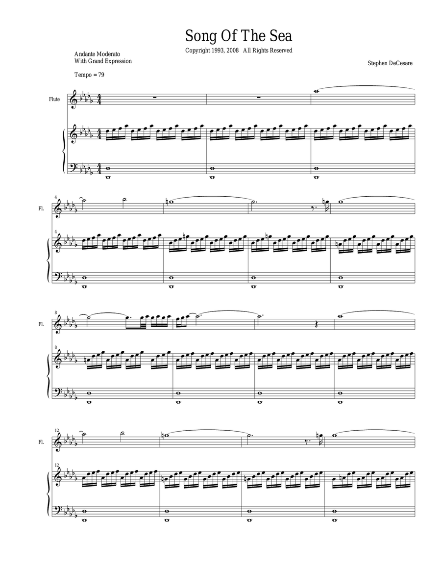 Song Of The Sea (Bb-Trumpet, French Horn and Flute) Small Ensemble scores gallery preview page 1