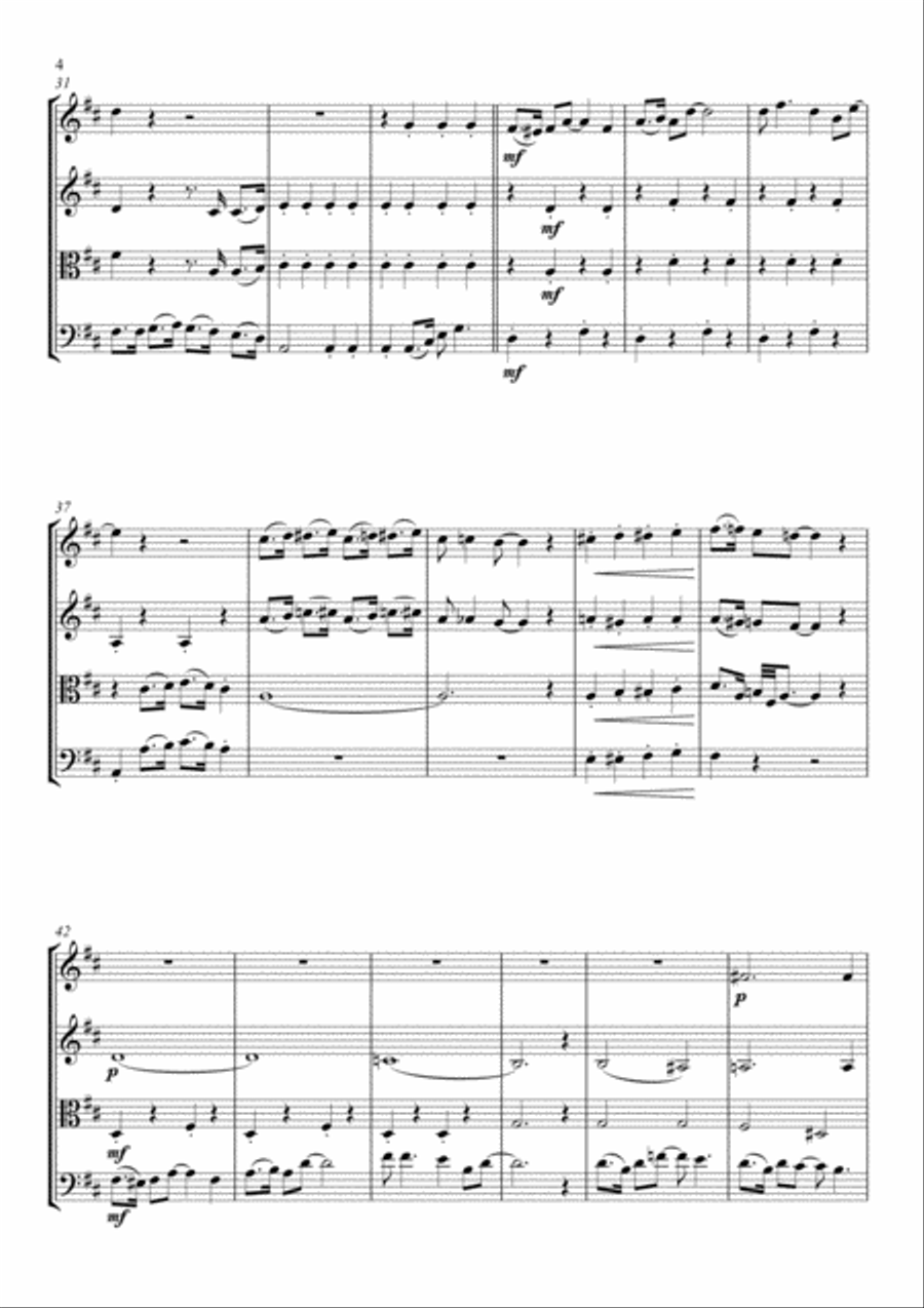 When I'm Sixty-Four String Quartet scores gallery preview page 4