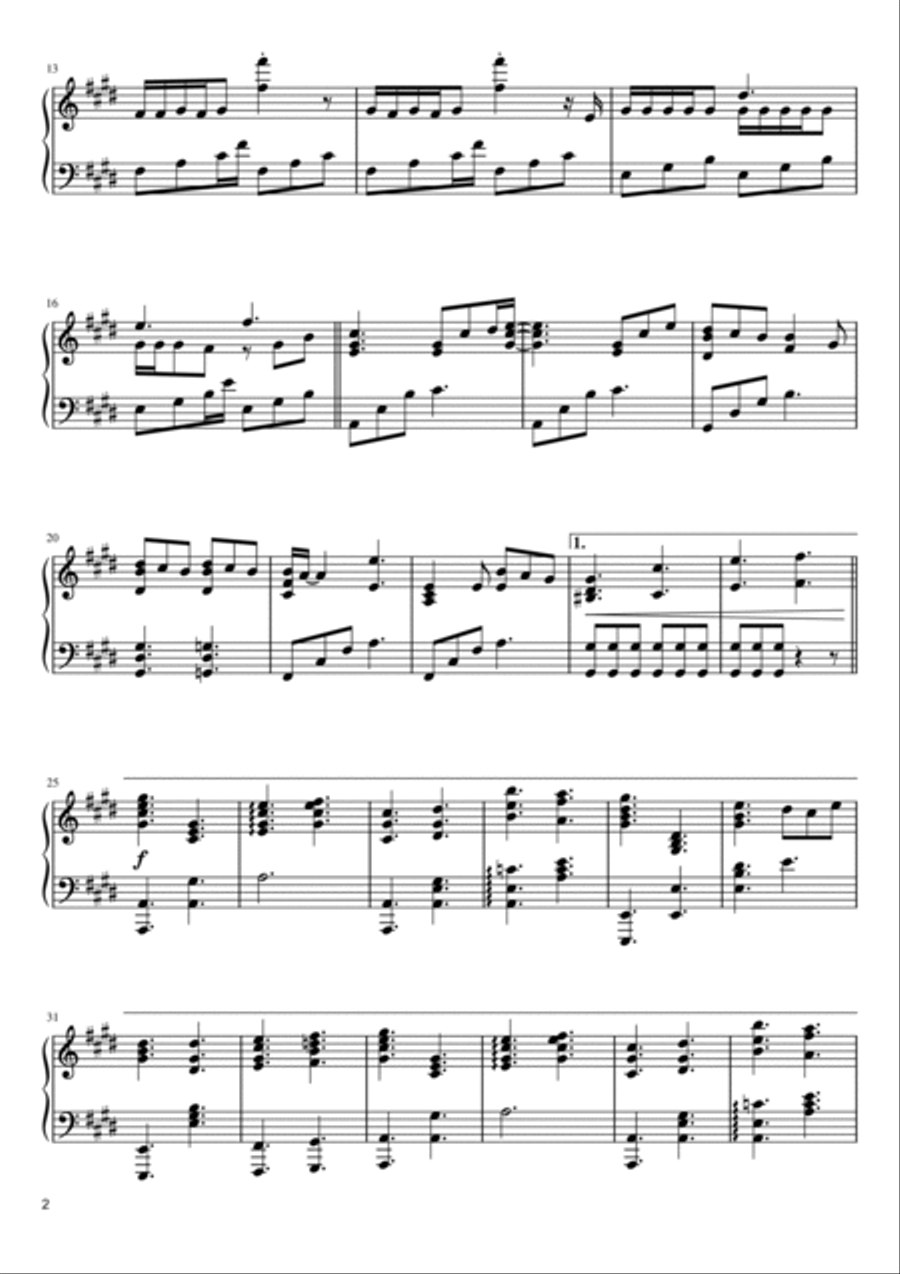 Golden Hour Piano Solo scores gallery preview page 2