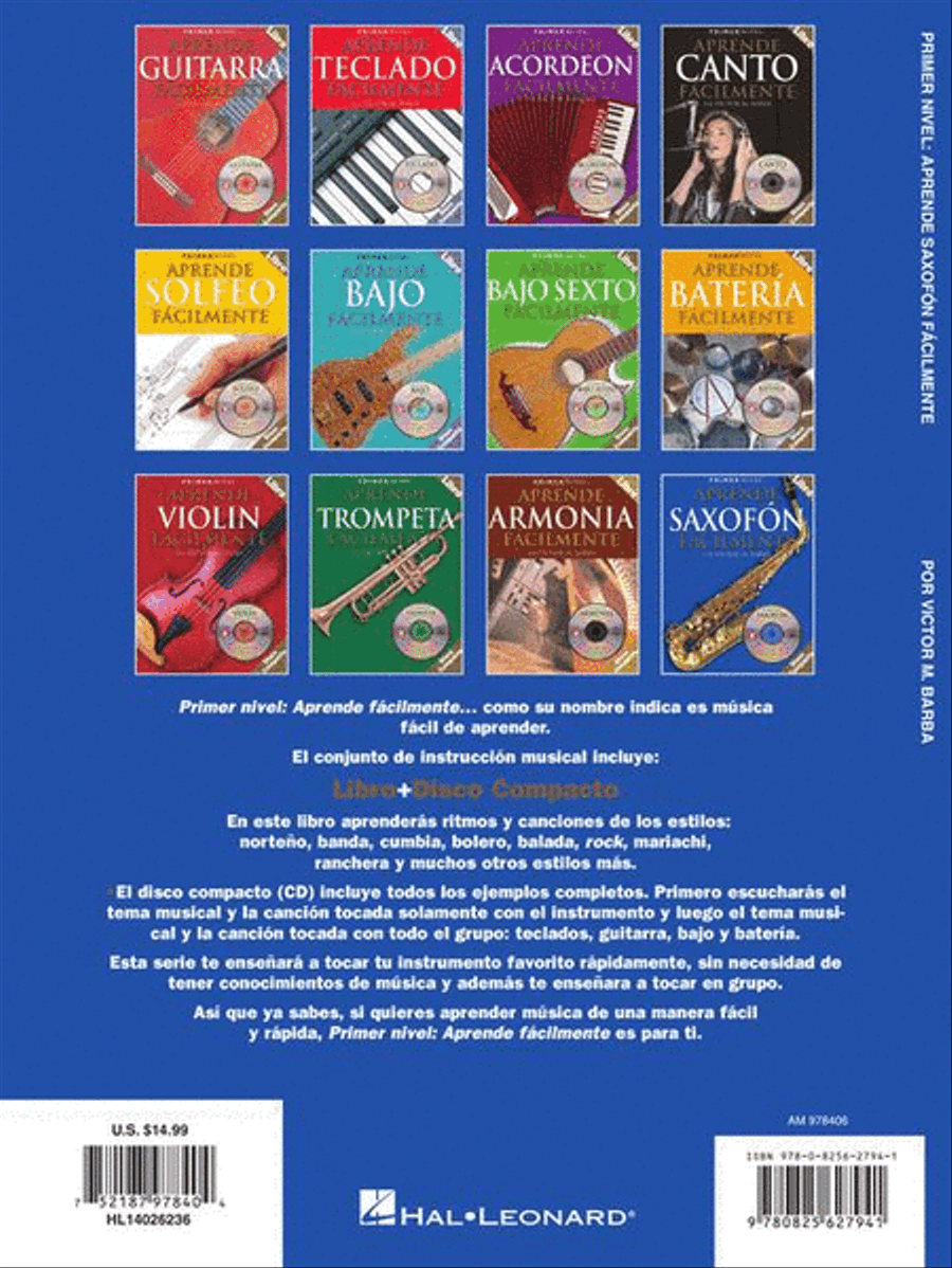 Primer Nivel: Aprende Saxofon Facilmente Alto Saxophone scores gallery preview page 12