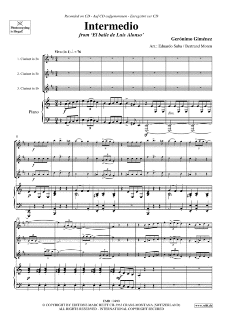 Intermedio Intermedio Clarinet scores gallery preview page 3