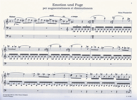 Emotion und Fuge per augmentationem et diminutione