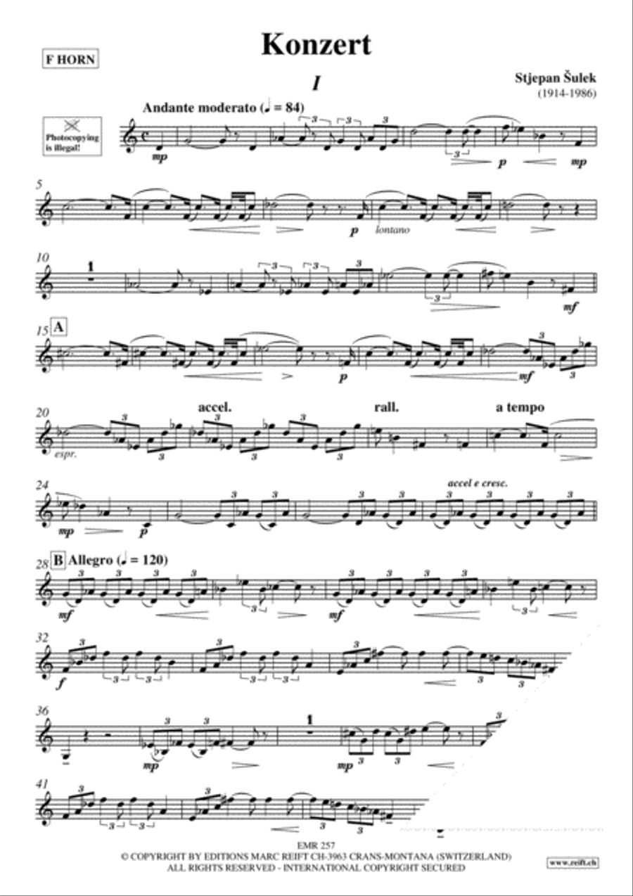 Konzert Konzert Horn scores gallery preview page 3