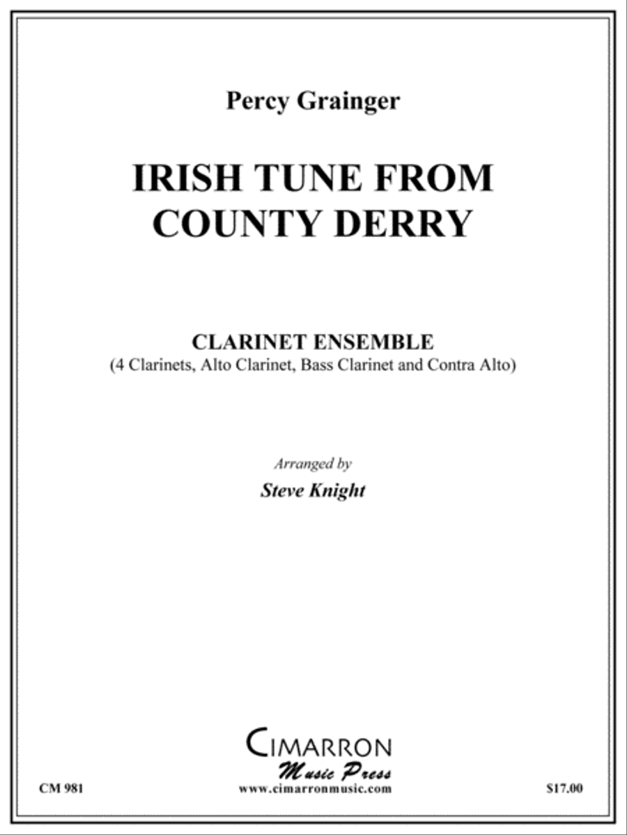 Irish Tune From County Derry Clarinet Choir scores gallery preview page 1
