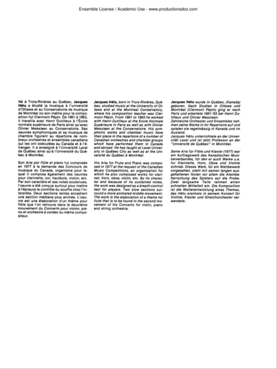Aria op. 27 Aria op. 27 Flute Solo scores gallery preview page 3